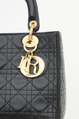 Dior 1997 Leather Medium Lady Dior Bag