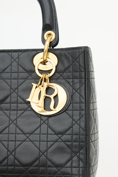 Dior 1997 Leather Medium Lady Dior Bag
