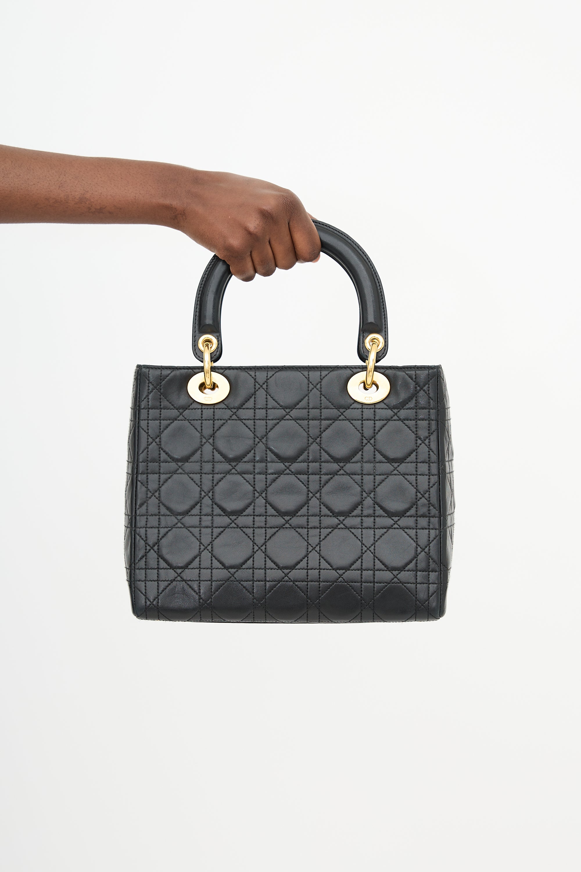 Dior // 1997 Leather Medium Lady Dior Bag – VSP Consignment