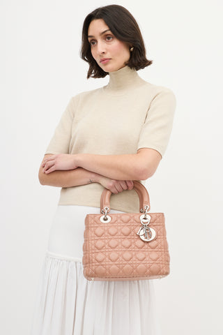 Dior 2012 Pink Medium Lady Dior Bag