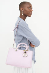 Dior 2014 Leather Medium Diorissimo Tote Bag