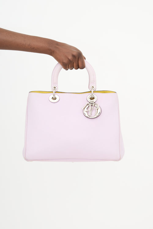 Dior 2014 Leather Medium Diorissimo Tote Bag