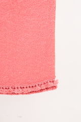  Pink Satin Knitted Wool Shawl
