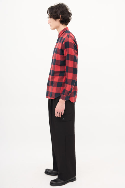 Dior Red & Black Checkered Shirt