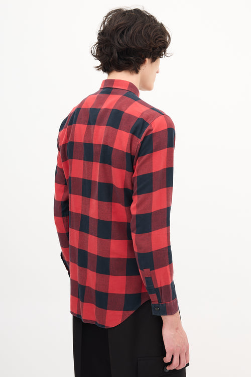 Dior Red & Black Checkered Shirt