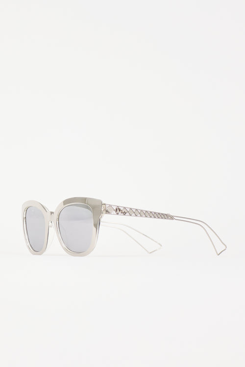 Dior Diorama1 Reflective Square Sunglasses