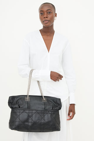 Dior 2011 Leather Cannage Granville Chain Link Tote Bag