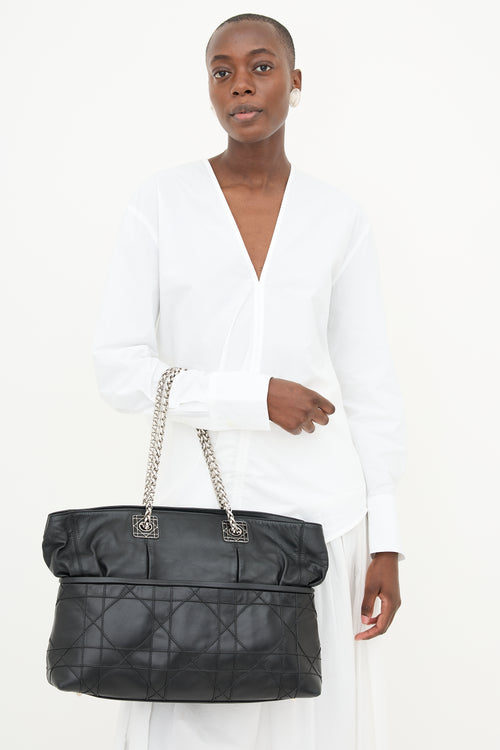 Dior 2011 Leather Cannage Granville Chain Link Tote Bag