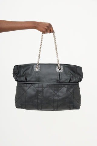 Dior 2011 Leather Cannage Granville Chain Link Tote Bag