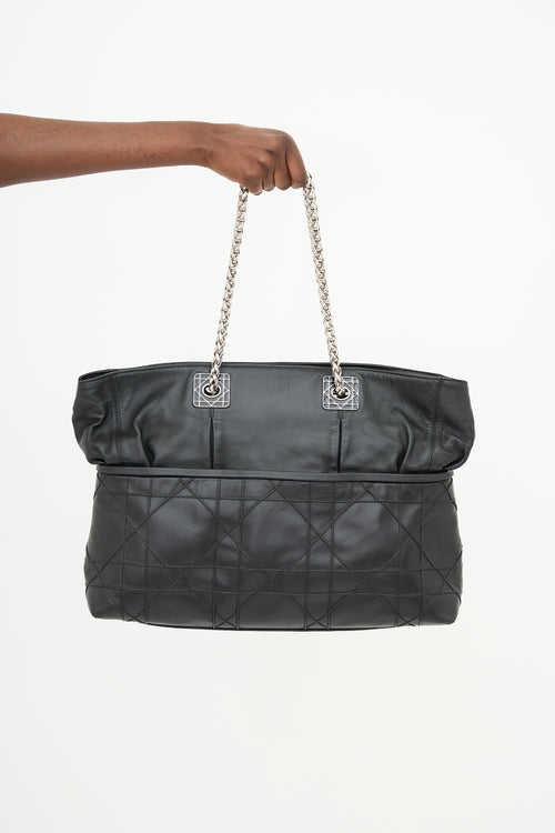 Dior 2011 Leather Cannage Granville Chain Link Tote Bag