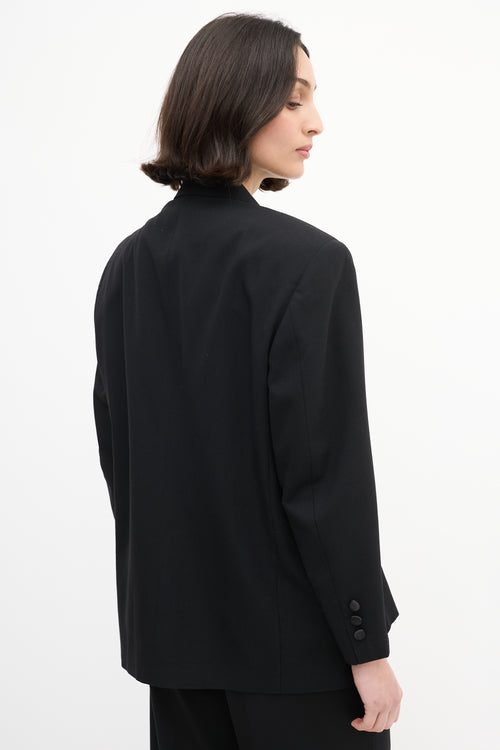 Dior Vintage Black Wool Tuxedo Blazer