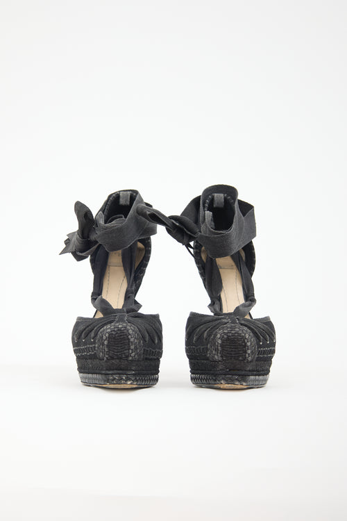 Dior SS 2011 Suede & Jute Heel