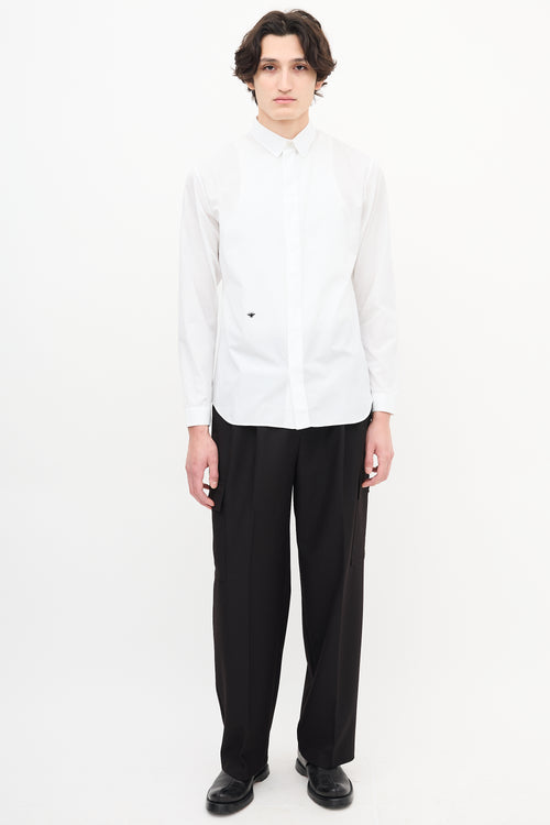 Dior // White Embroidered Logo Shirt VSP Consignment Dior // White Embroidered Logo Shirt VSP Consignment