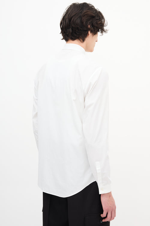 Dior White Embroidered Logo Shirt