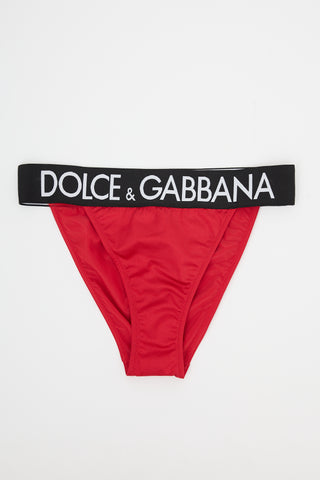 Dolce & Gabbana Logo Waistband Swimsuit Bottom