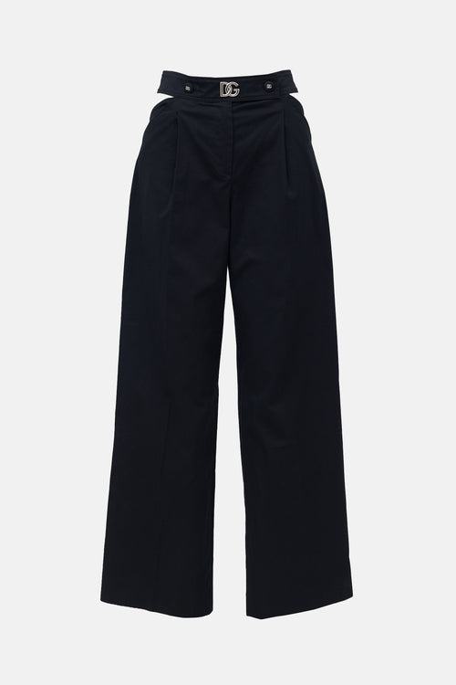 Dolce & Gabbana Cut Out Wide Leg Trouser