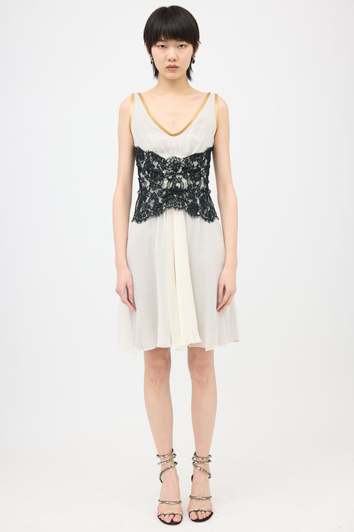 Dolce & Gabbana Silk & Lace Dress