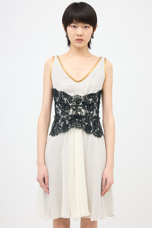 Dolce & Gabbana Silk & Lace Dress