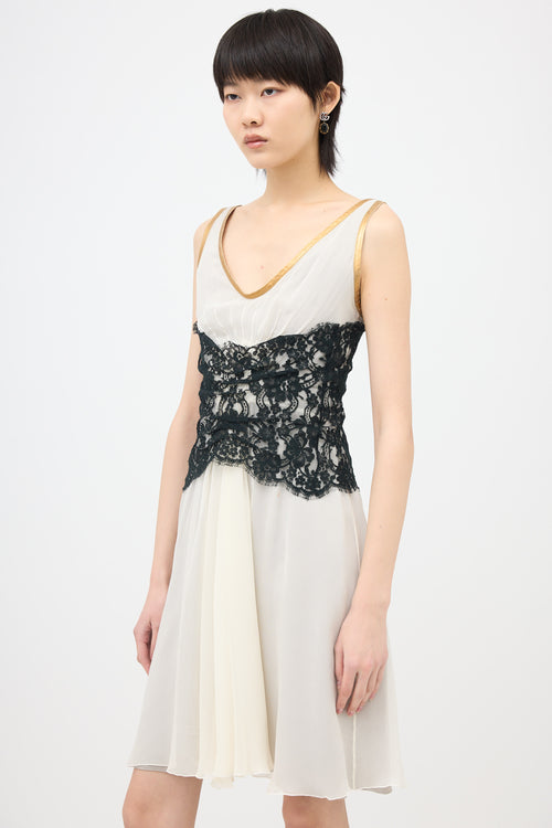 Dolce & Gabbana Silk & Lace Dress