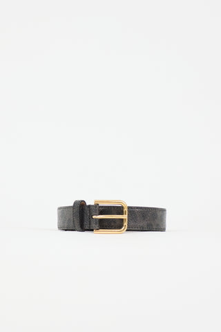 Dolce & Gabbana Leather Printed Belt