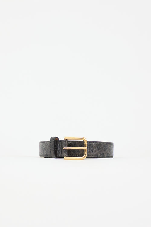Dolce & Gabbana Leather Printed Belt