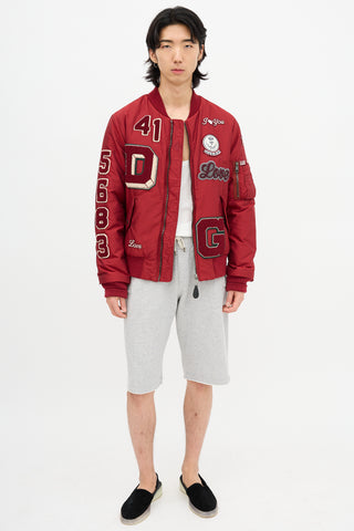 Dolce & Gabbana Amore Patch Bomber Jacket