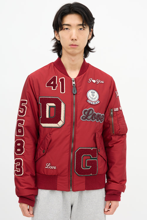 Dolce & Gabbana Amore Patch Bomber Jacket