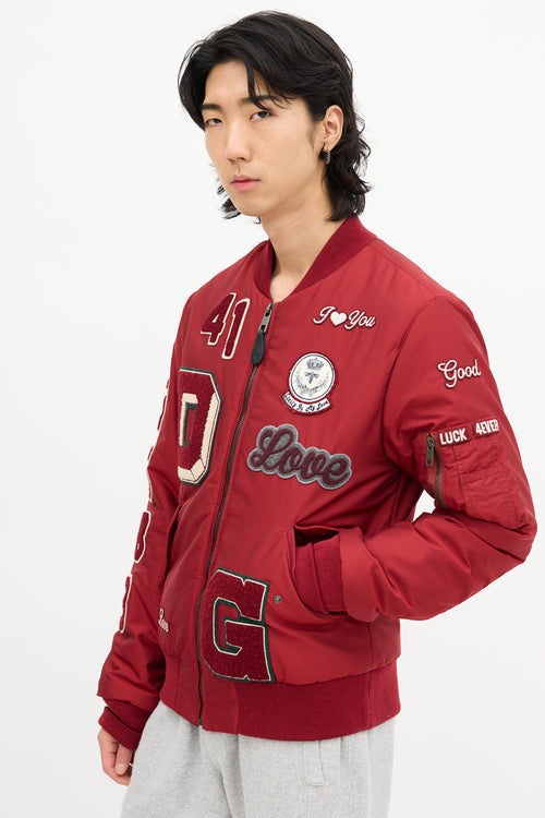 Dolce & Gabbana Amore Patch Bomber Jacket