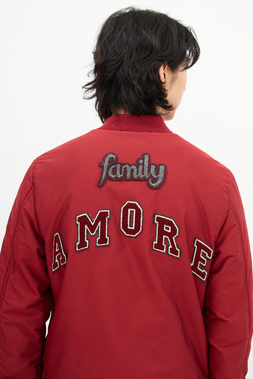 Dolce & Gabbana Amore Patch Bomber Jacket