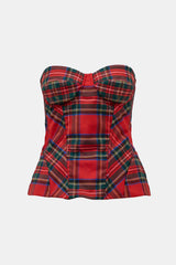 Dolce & Gabbana D&G Tartan Bustier Top