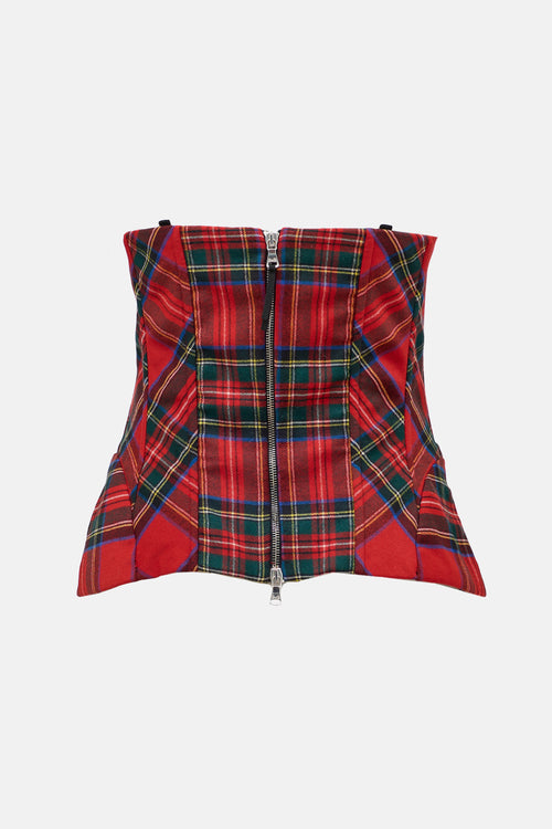 Dolce & Gabbana D&G Tartan Bustier Top