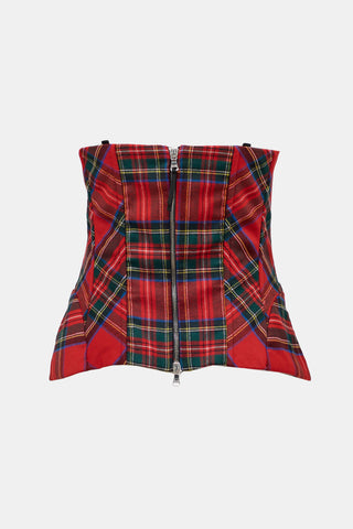 Dolce & Gabbana D&G Tartan Bustier Top