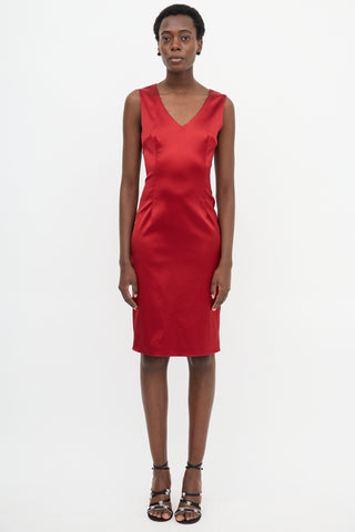 Dolce & Gabbana Satin Sheath Dress