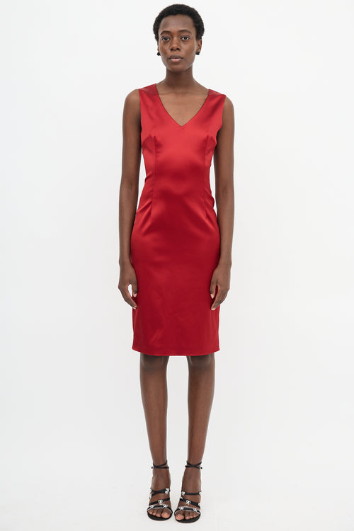 Dolce & Gabbana Satin Sheath Dress