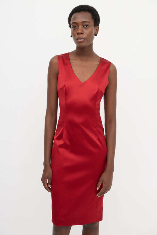 Dolce & Gabbana Satin Sheath Dress