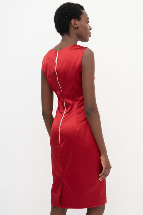 Dolce & Gabbana Satin Sheath Dress