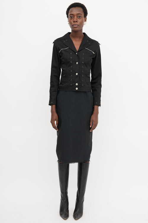 Dolce & Gabbana Satin Grommet Jacket