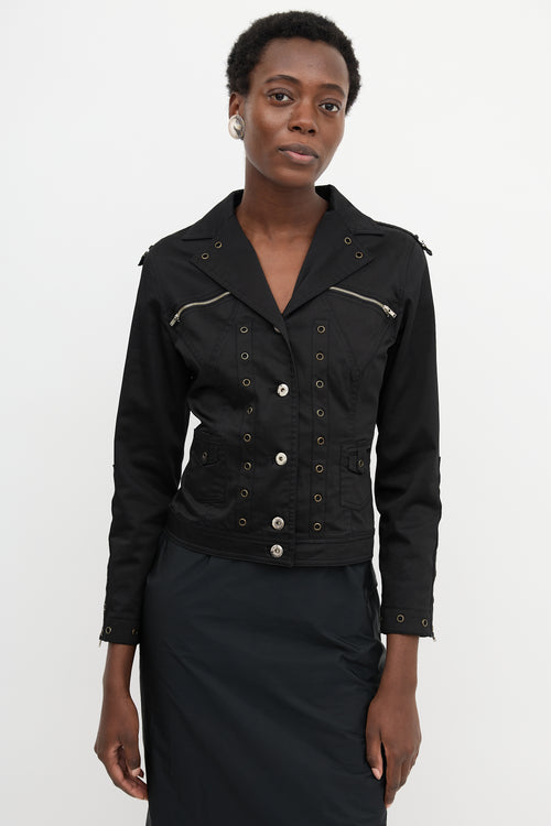 Dolce & Gabbana Satin Grommet Jacket