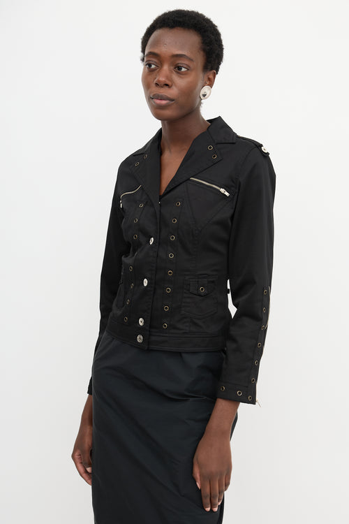 Dolce & Gabbana Satin Grommet Jacket