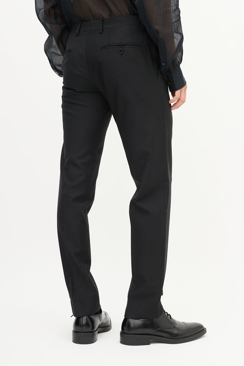 Dolce & Gabbana Black Wool Two Piece Suit