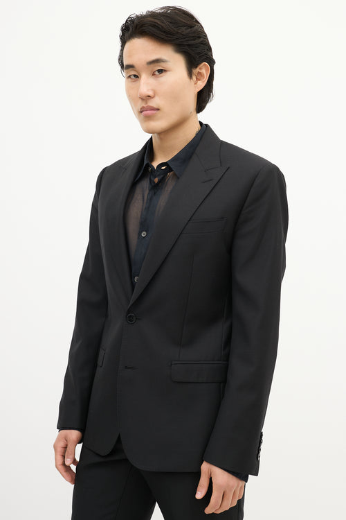 Dolce & Gabbana Black Wool Two Piece Suit