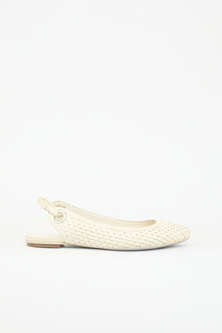 Dolce & Gabbana Patent Woven Slingback Flat