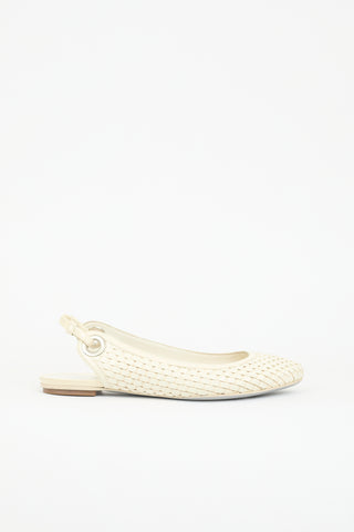 Dolce & Gabbana Patent Woven Slingback Flat