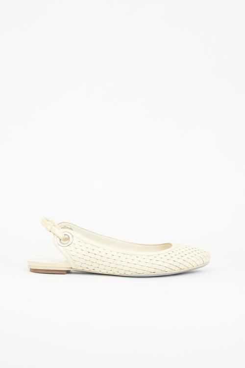 Dolce & Gabbana Patent Woven Slingback Flat