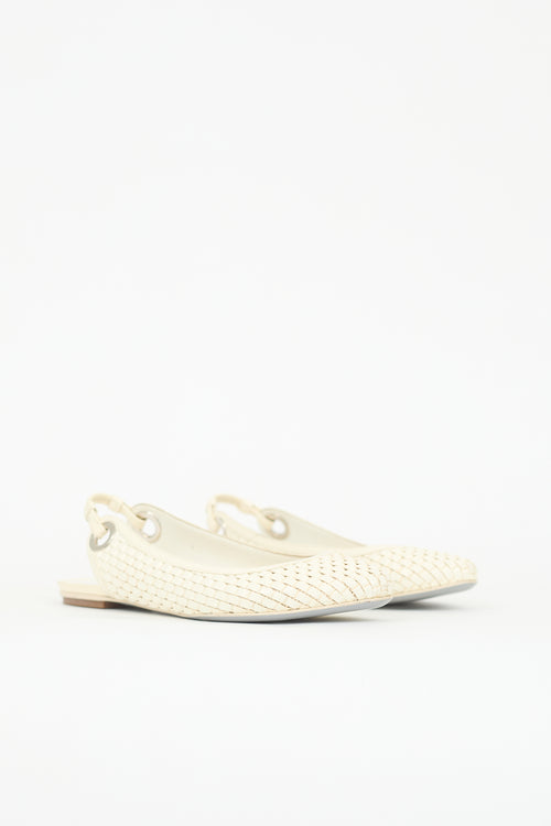 Dolce & Gabbana Patent Woven Slingback Flat