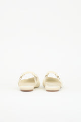 Dolce & Gabbana Patent Woven Slingback Flat