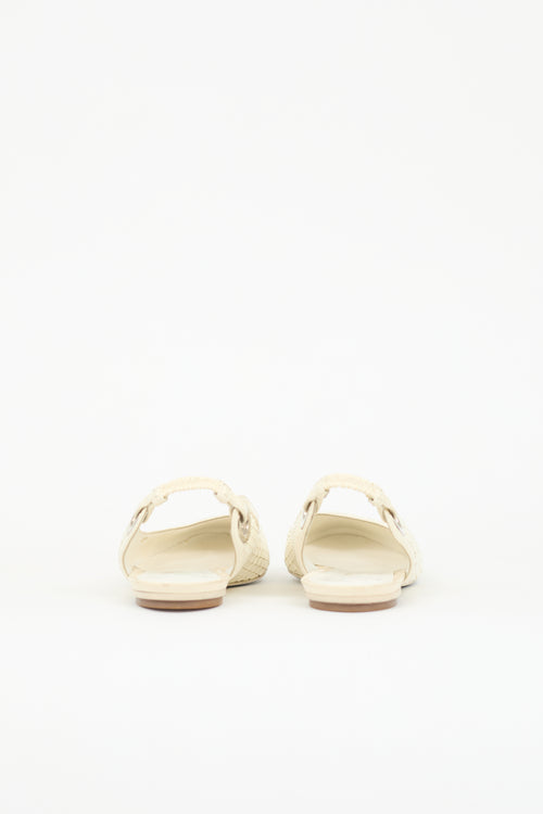 Dolce & Gabbana Patent Woven Slingback Flat