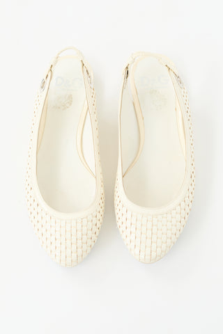 Dolce & Gabbana Patent Woven Slingback Flat