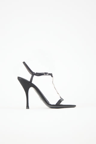 Dolce & Gabbana Satin & Crystal Sandal