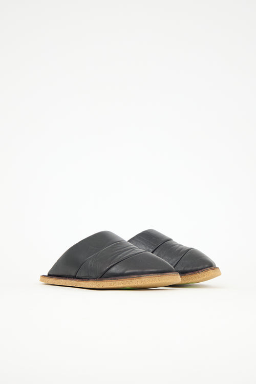 Dries Van Noten Leather Quilted Mule